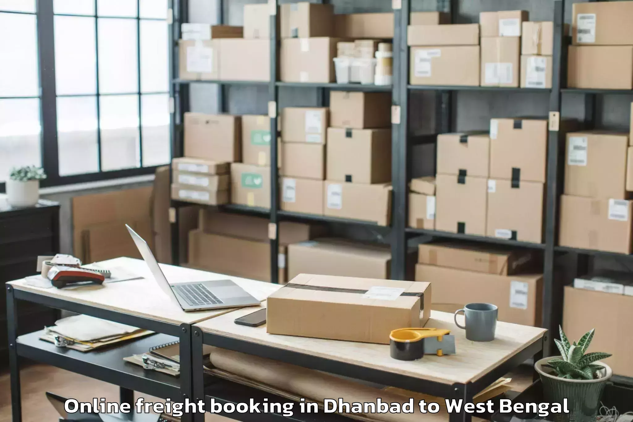 Reliable Dhanbad to Bamangola Online Freight Booking